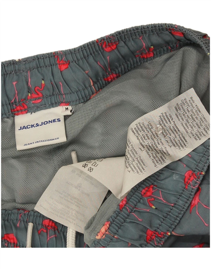 Jack & Jones Herre grafiske svømmeshorts mellemgrå polyester