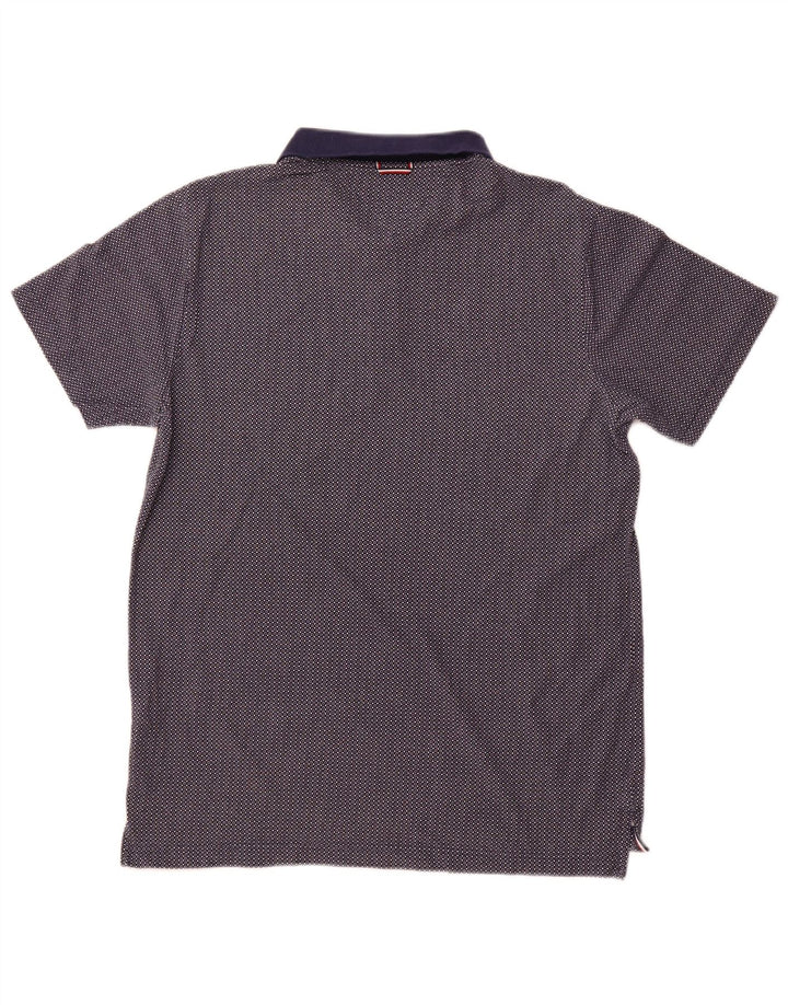 TOMMY HILFIGER Poloshirt til mænd XL Marineblå plettet bomuld