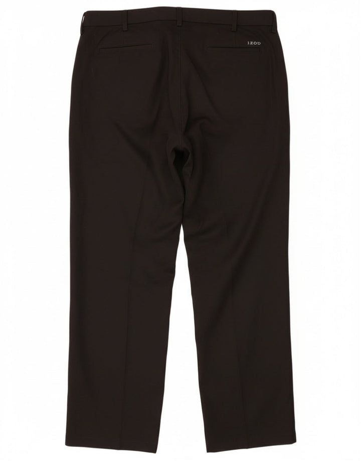 Izod Herre Golf Classic Fit Straight Suit Bukser W38 L32 Sort Polyester