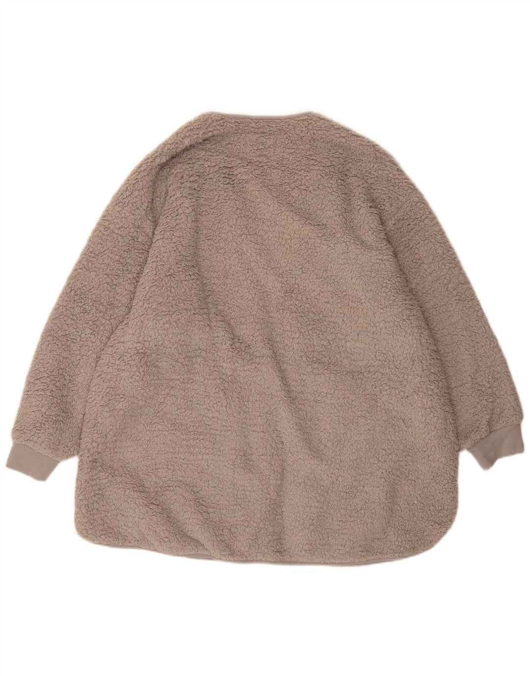 Marks & Spencer Dame Oversized Åben Fleece Overfrakke UK 18 XL Grå