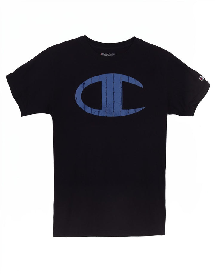 Champion Herre grafisk T-shirt top lille sort bomuld