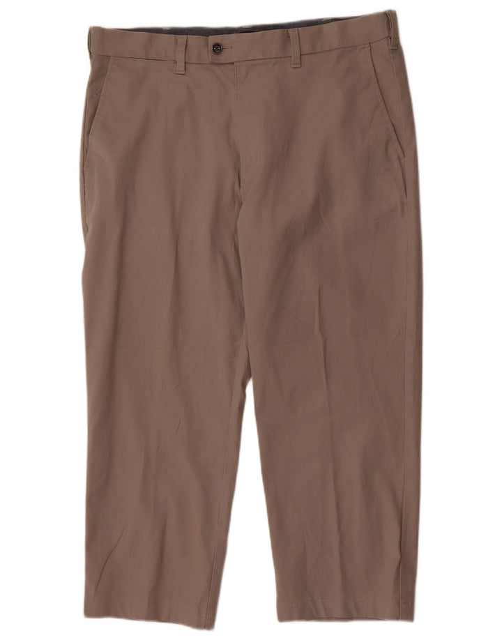 Marks & Spencer Herre Blue Harbor Cropped Trousers W38 L25 Grå Bomuld