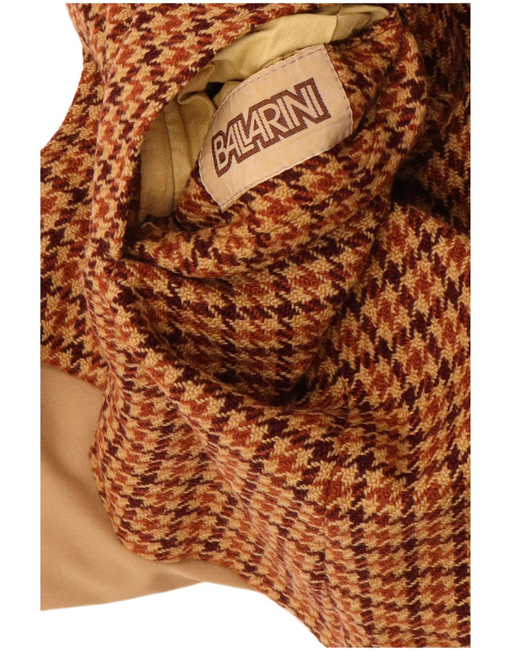 BALLARINI Vendbar overfrakke til kvinder UK 10 Small Brown Houndstooth