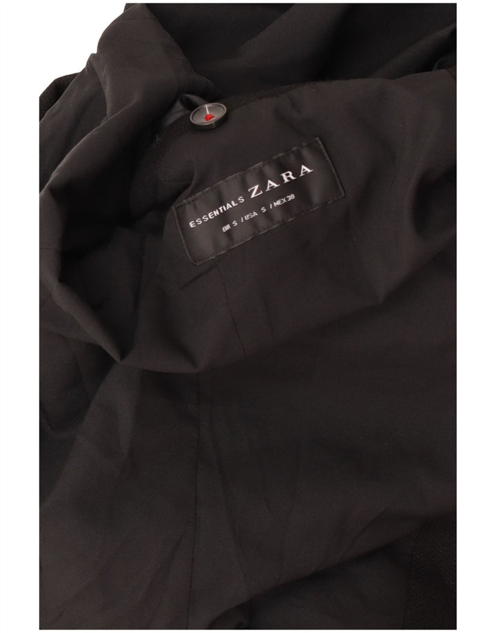 Zara Herre 2 Button Blazer Jacket UK 36 Small Black