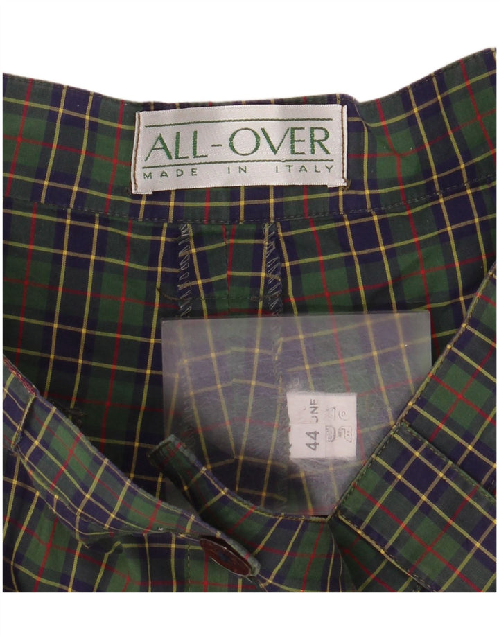 All Over Dame Chino Shorts IT 44 Medium W28 Grøn Ternet