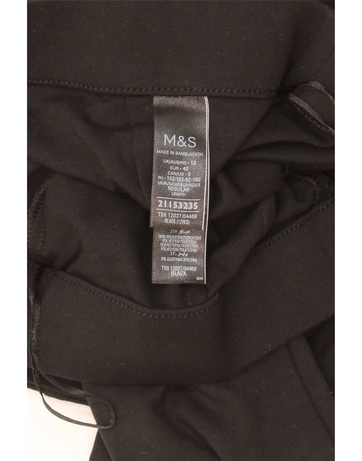 Marks & Spencer Dame Bootcut Casual Bukser UK 12 Medium W30 L29 Sort
