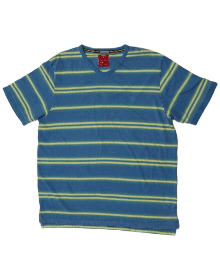 Fat Face Herre T-Shirt Top Stor Blå Stribet Bomuld