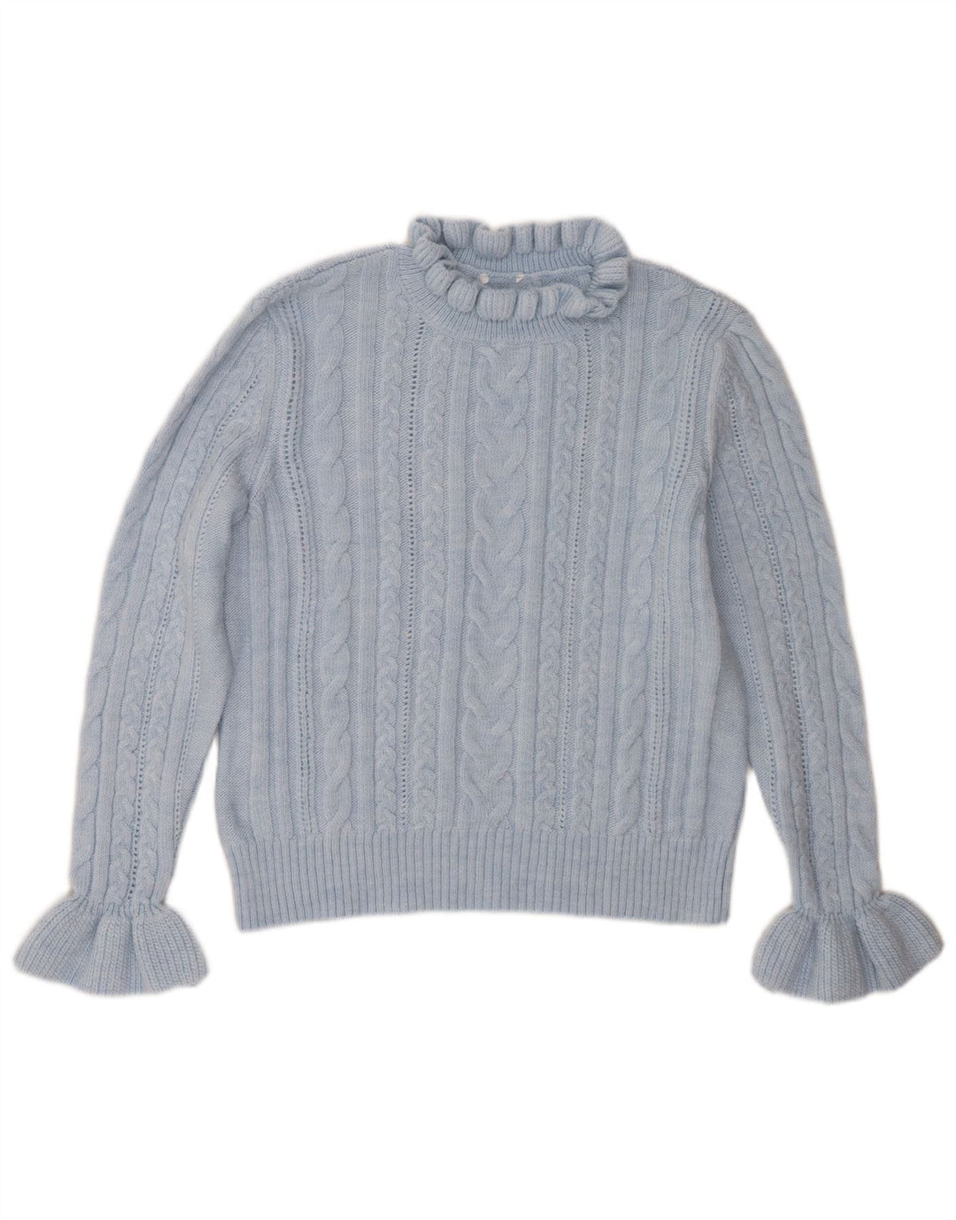 Vintage dame sweater med rund hals DK 16 stor blå
