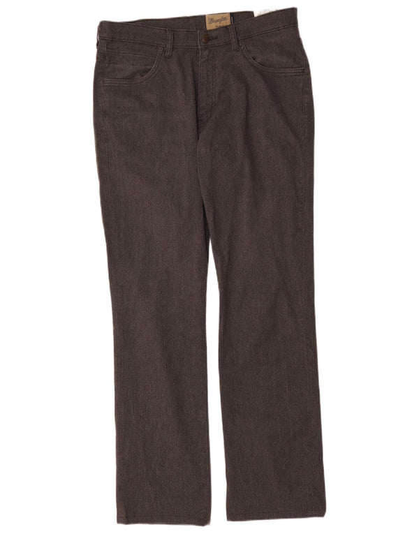 Wrangler Herre Arizona Stretch Straight Jeans W34 L34 Grå Bomuld