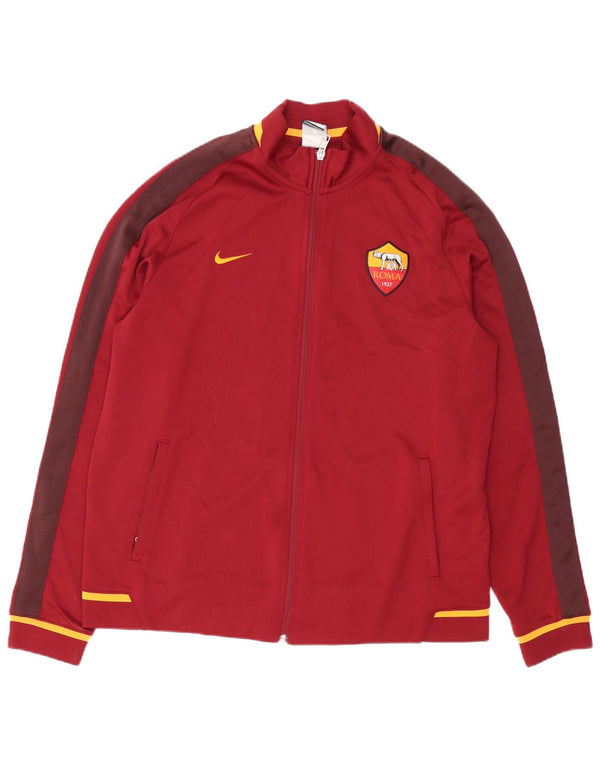 NIKE Herre As Roma Træningsdragt Topjakke XL Rød Colourblock Polyester