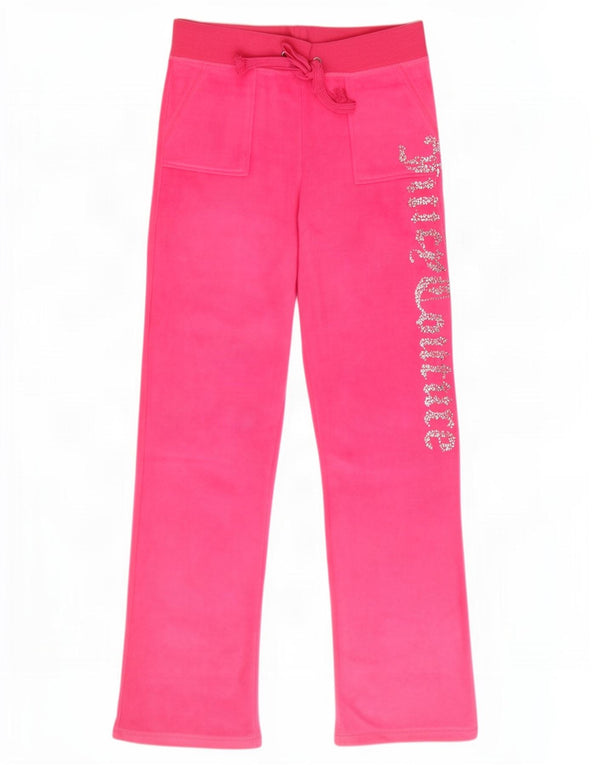 Juicy Couture Dame Grafisk Velvet Træningsdragt Bukser UK 20 2XL Pink