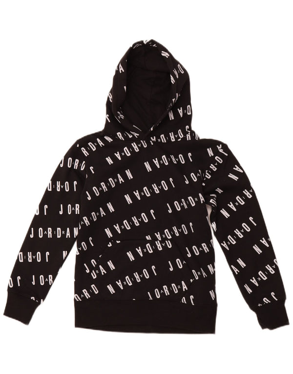JORDAN Grafisk hættetrøje til drenge 8-9 år Lille sort bomuld