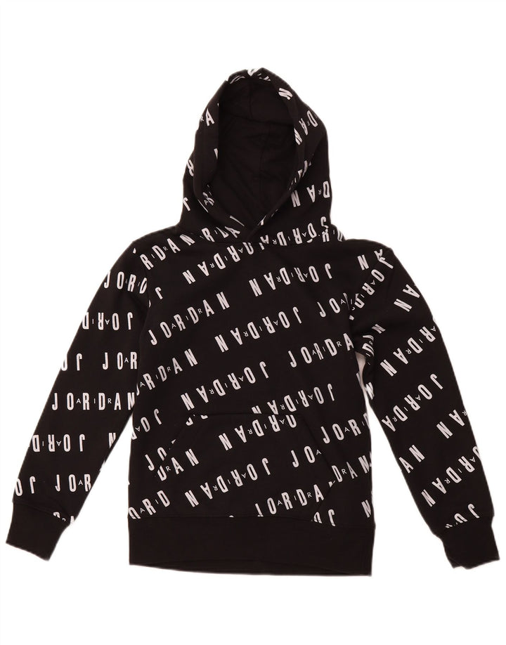 JORDAN Grafisk hættetrøje til drenge 8-9 år Lille sort bomuld