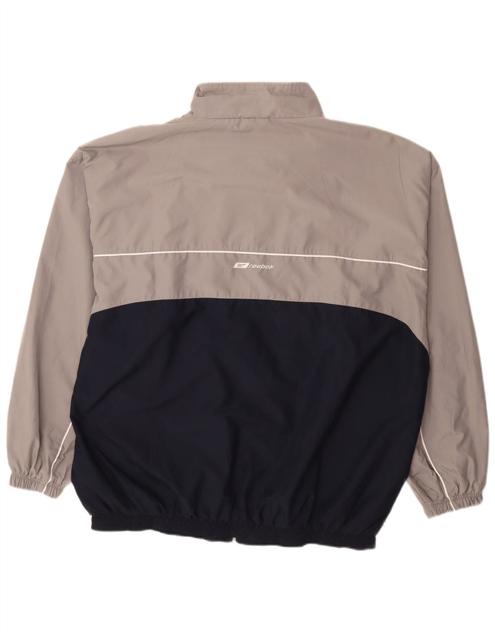 REEBOK Træningsdragt til mænd Topjakke 2XL Grå Colourblock Polyester