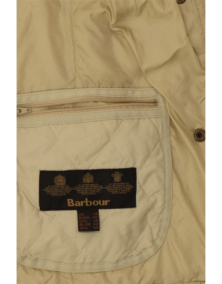 Barbour Quiltet jakke til kvinder UK 18 XL Khaki Polyamid