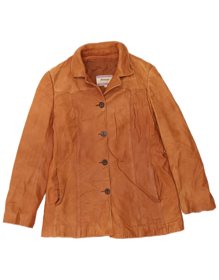 VINTAGE Womens Bomber Jacket IT 44 Medium Brown