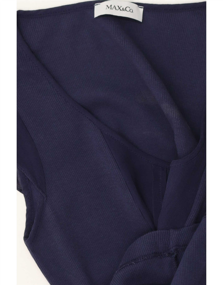 Max & Co. Damebluse Top UK 12 Medium Navy Blue