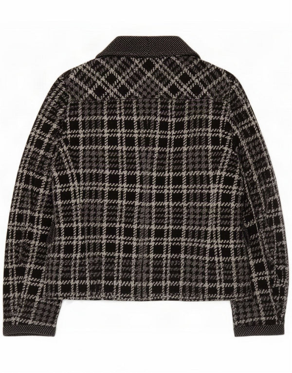 Seventy Dame Blazer Jacket IT 44 Medium Black Houndstooth Wool