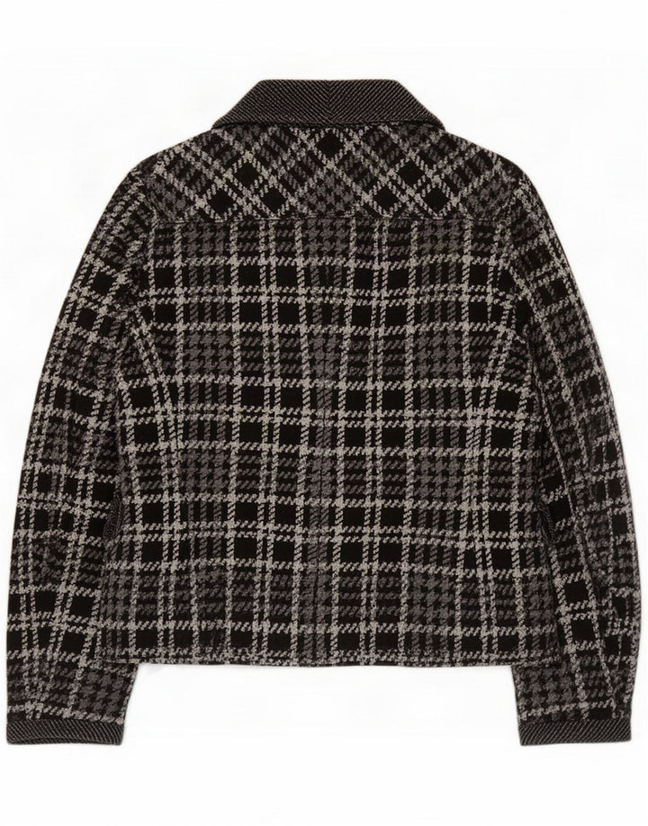Seventy Dame Blazer Jacket IT 44 Medium Black Houndstooth Wool