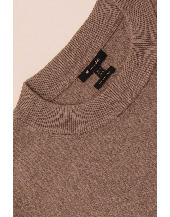 Massimo Dutti Herre grafisk rund hals sweater stor grå