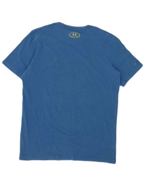 Under Armour Herre Heat Gear Loose Fit T-Shirt Top Medium Blue