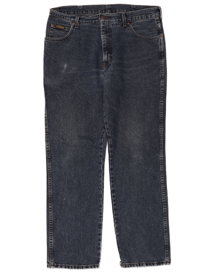 WRANGLER Mens Straight Jeans W36 L32 Blue Cotton