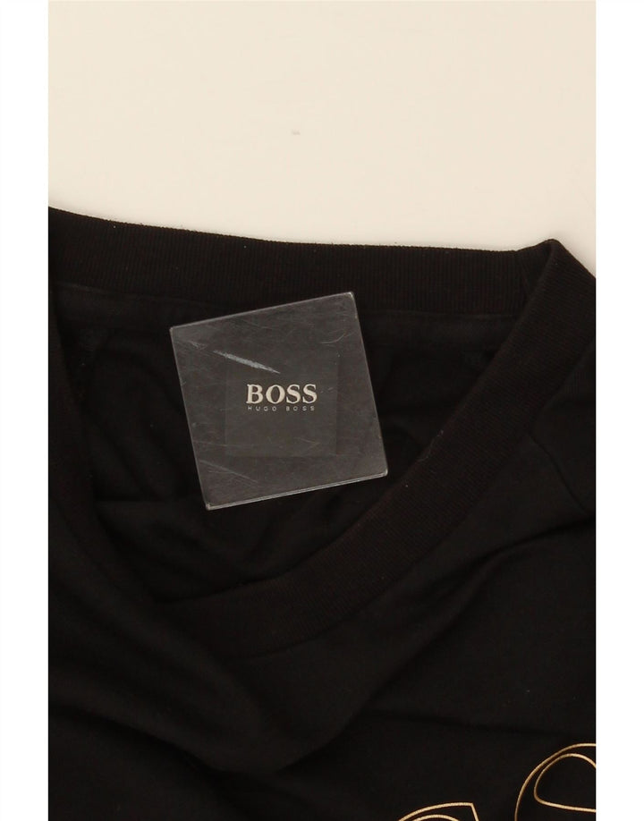 HUGO BOSS Grafisk sweatshirt til mænd mellem sort bomuld