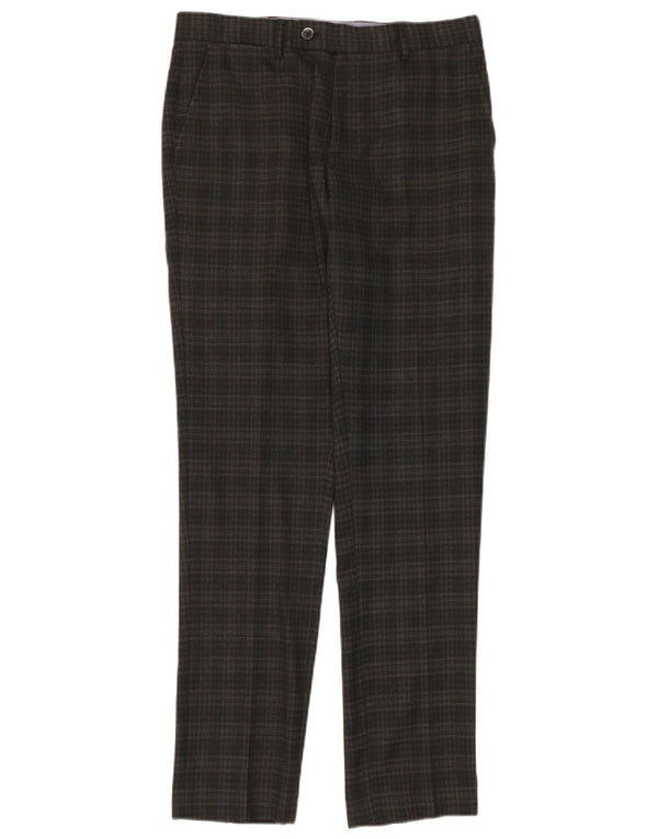 Penguin Herre Slim Suit Bukser W30 L32 Grå ternet polyester