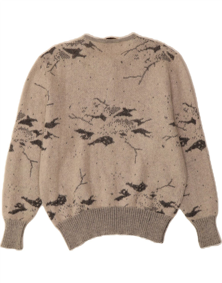 JOHN WALKER Womens Crew Neck Jumper Sweater UK 14 Medium Grey Vintage John Walker and Second-Hand John Walker from Messina Hembry 