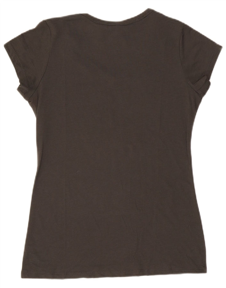 G-Star Dame T-Shirt Top UK 12 Medium Khaki Bomuld