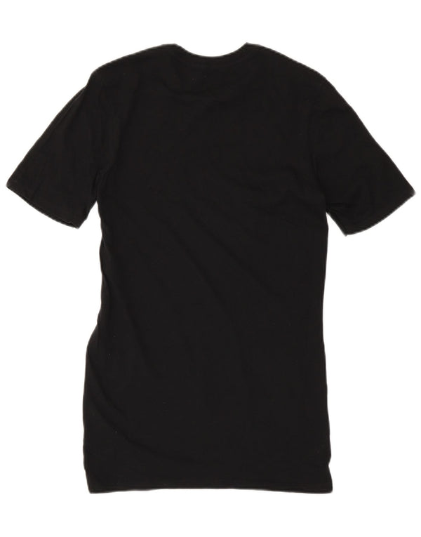 Nike Dame Athletic Cut Grafisk T-Shirt Kjole UK 6 XS Sort Bomuld