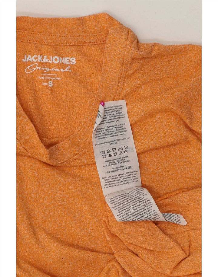 Jack & Jones Herre T-shirt Top Lille Orange Flecked Bomuld