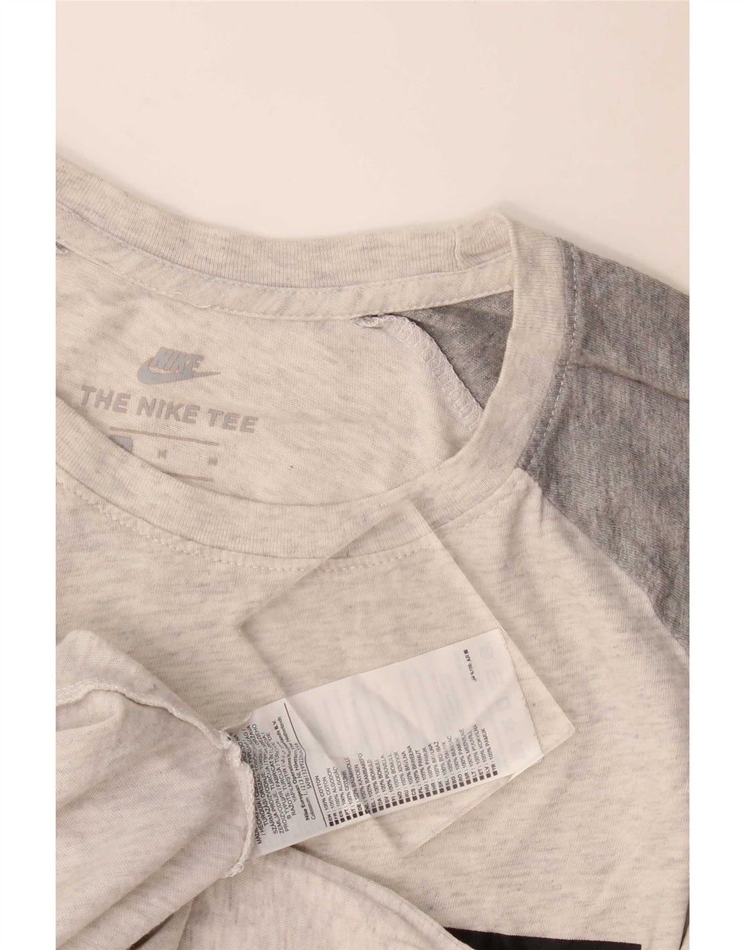 Nike grafisk t-shirt til mænd, mellemgrå farveblok