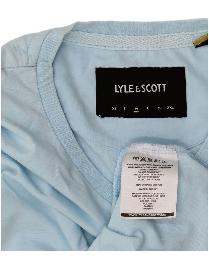 Lyle & Scott Herre T-shirt Top Medium Blue Bomuld