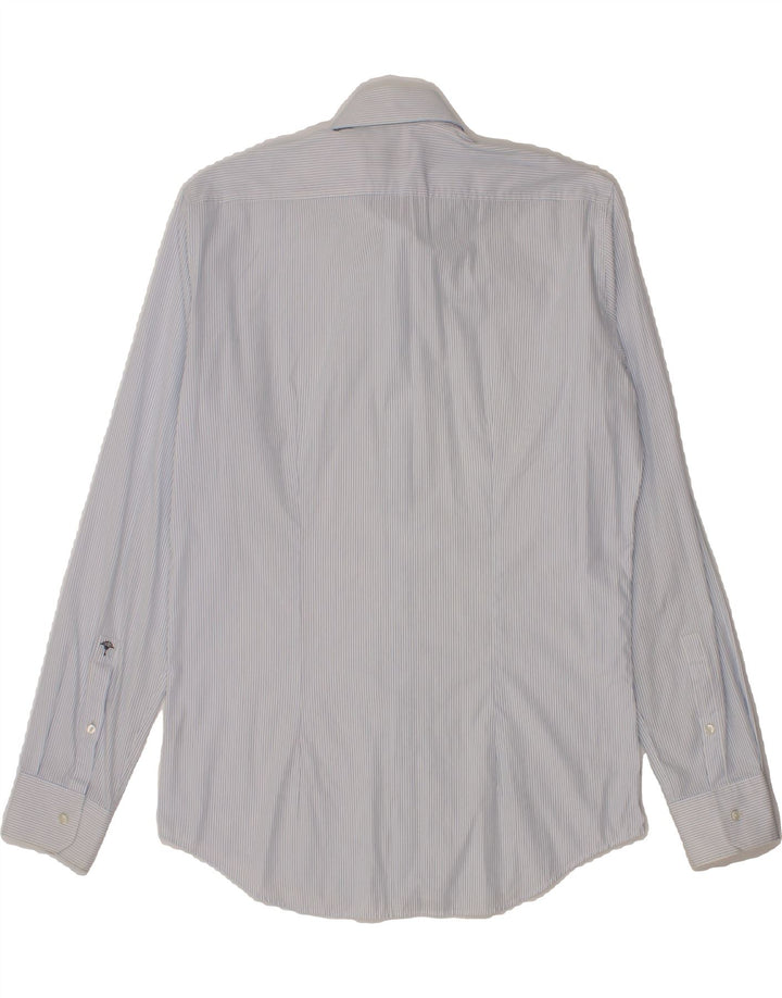 JOOP Mens Shirt UK 39 Medium Blue Pinstripe Cotton Vintage Joop and Second-Hand Joop from Messina Hembry 