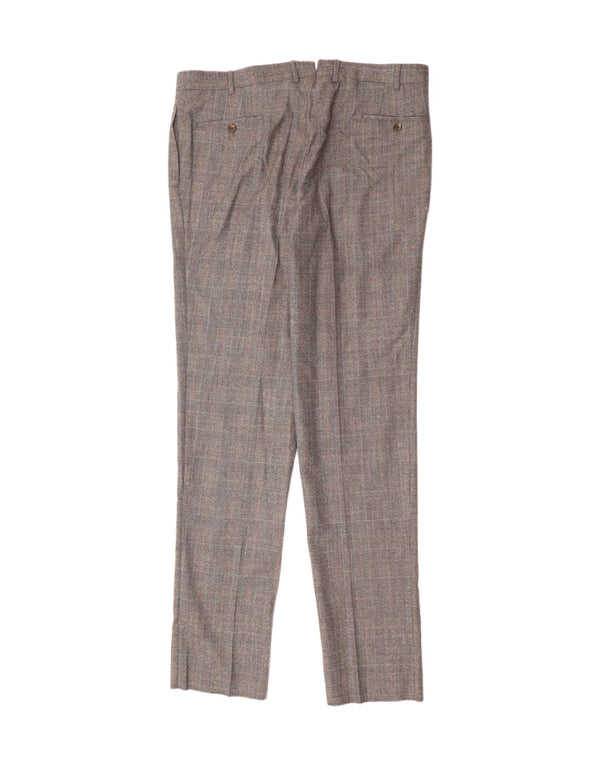 Borsalino Herre Slim Suit Bukser IT 58 4XL W40 L40 Grå ternet