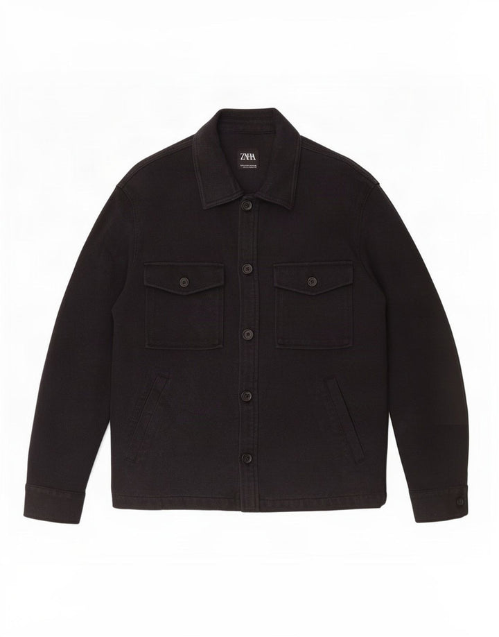 Zara Herre Utility Jacket UK 38 Medium Navy Blue