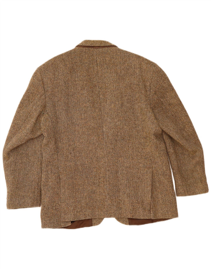 Harris Tweed Herre 2-knaps blazerjakke UK 40 Stor brun uld