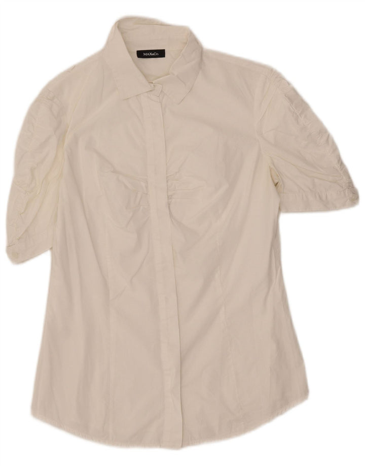 Max & Co. Kortærmet skjorte til kvinder UK 12 Medium White