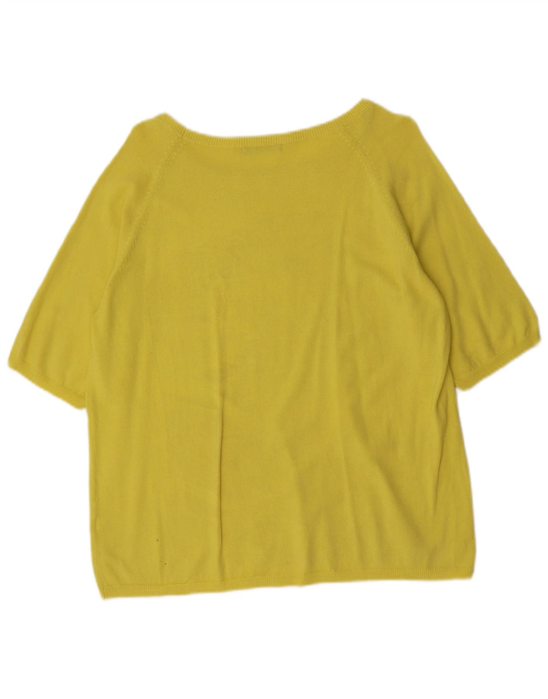 ZARA Womens Oversized Boat Neck Jumper Sweater UK 10 Small Yellow