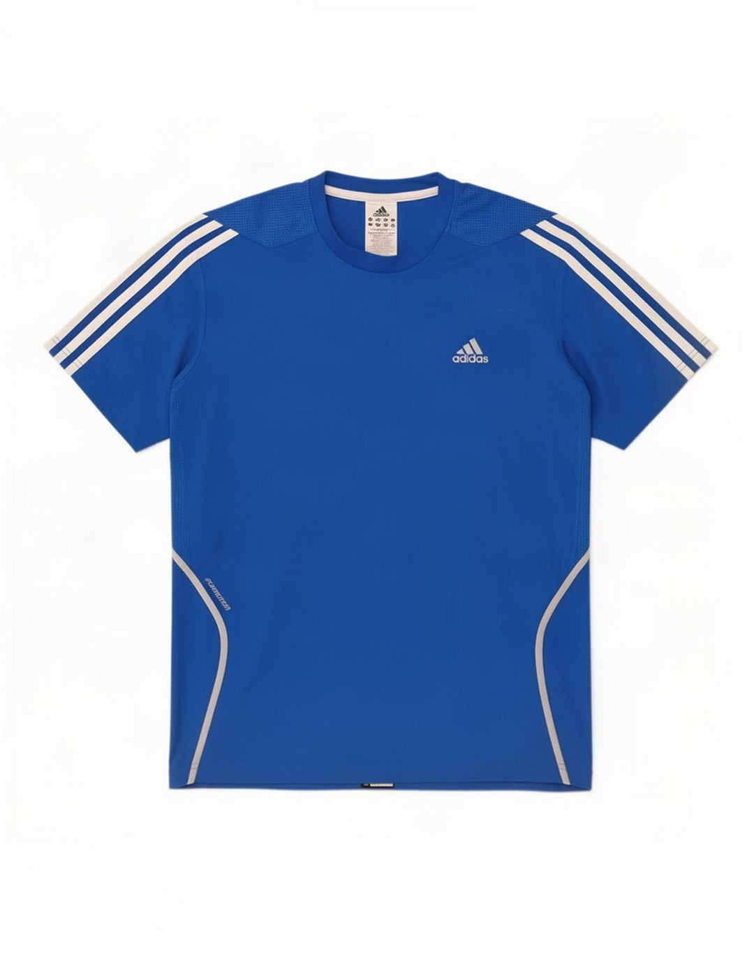 Adidas T-shirt top mellemblå polyester til mænd