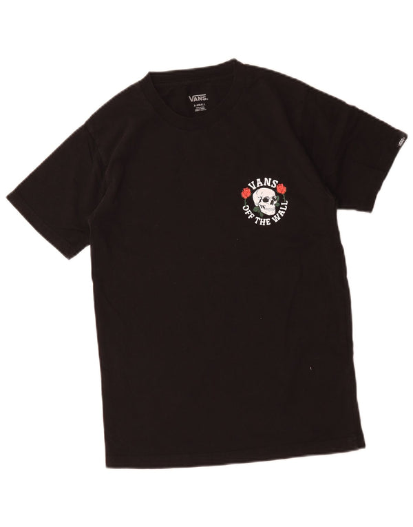 Vans Grafisk T-Shirt Top UK 6 XS Sort Bomuld