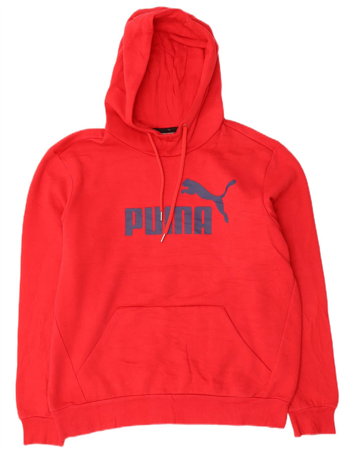 Puma Herre grafisk hættetrøje Jumper Medium Rød Bomuld