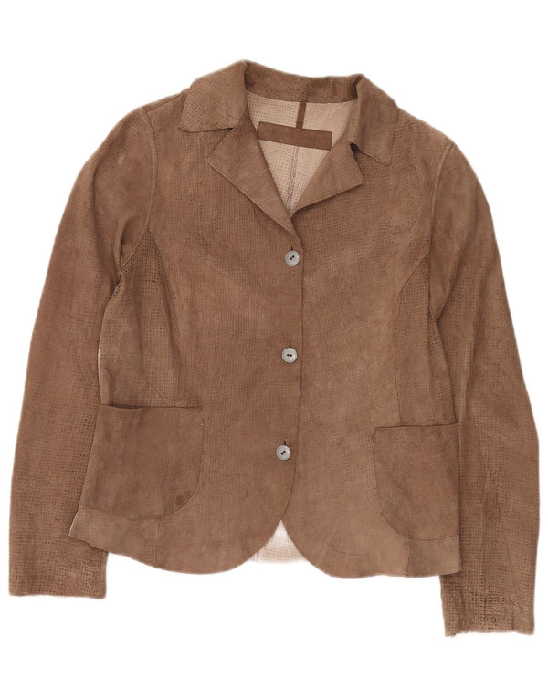 Lavorazione Artigiana Dame 3-knaps blazerjakke IT 42 Medium Brun