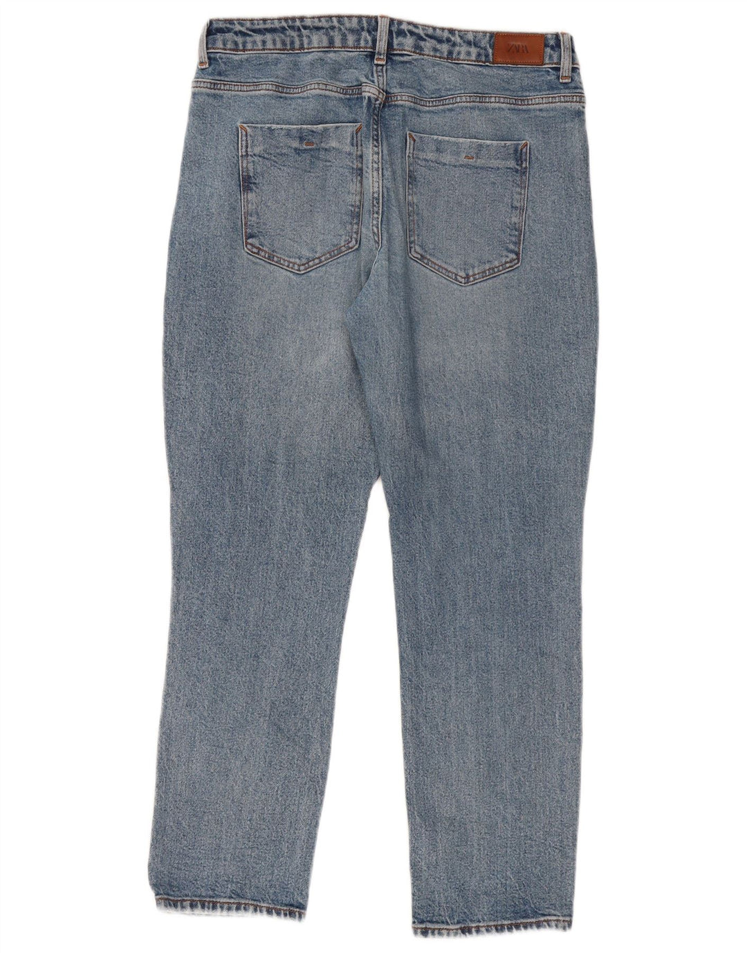 ZARA Dame Distressed Slim Jeans EU 40 Medium W30 L27 Blå