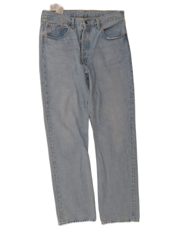 Levi's Herre 501 Straight Jeans W31 L30 Blå Bomuld