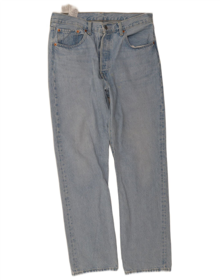 Levi's Herre 501 Straight Jeans W31 L30 Blå Bomuld