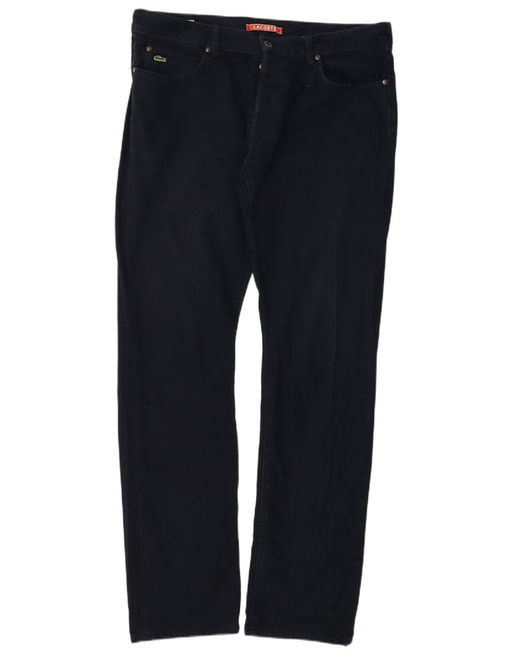 Lacoste Straight Jeans til mænd W36 L34 Marineblå bomuld