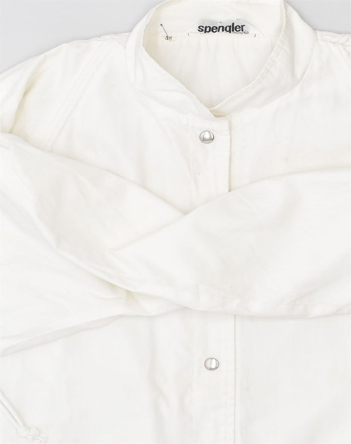 VINTAGE Womens Oversized Bomber Jacket EU 38 Medium White Cotton | Vintage Vintage | Thrift | Second-Hand Vintage | Used Clothing | Messina Hembry 