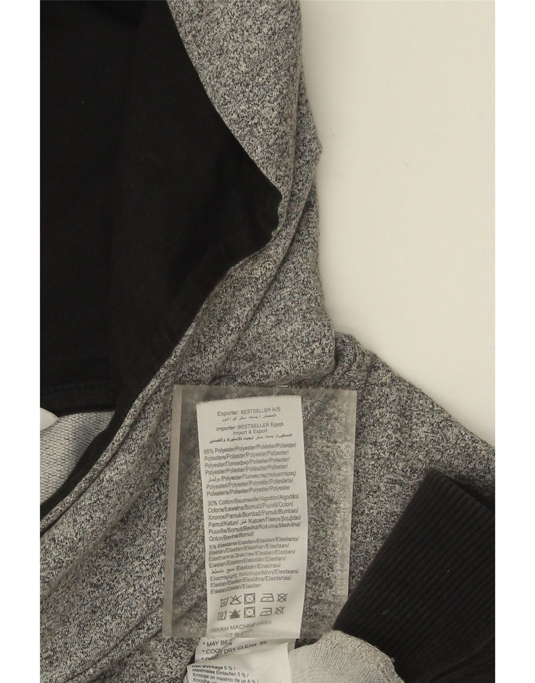 Jack & Jones Herre hættetrøje Jumper Medium Grey Colourblock Polyester